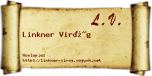 Linkner Virág névjegykártya